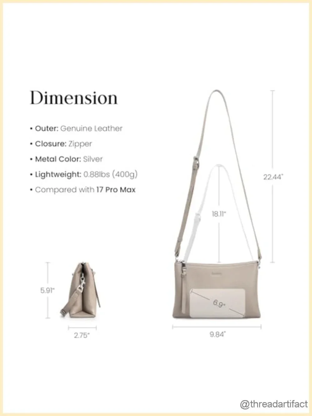 Genuine Leather Crossbody Bag RFID Blocking Small Shoulder Purse